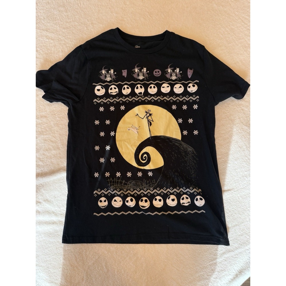 The Nightmare Before Christmas T-Shirt Large Tim Burton Disney Skellington